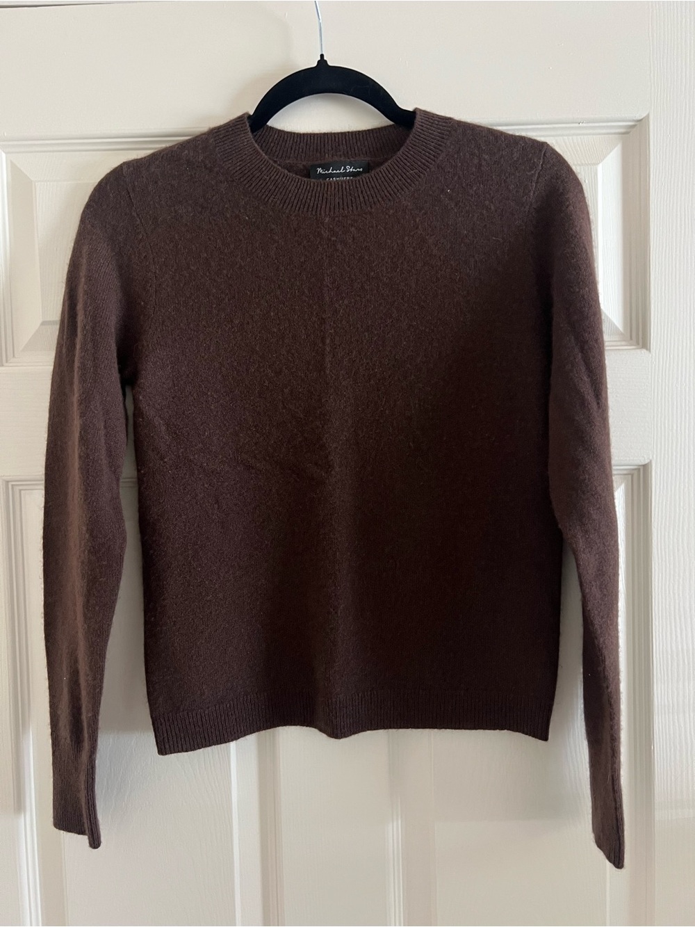 Michael Stars Women’s Cashmere Chocolate Brown Crewneck Sweater